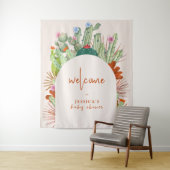 Tenture Arche de cactus boho désert Pampas Bienvenue à la  (En situation)