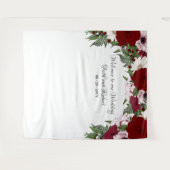 Tenture Arche de florale aquarelle burgundy blush verdure (Devant (Horizontal))