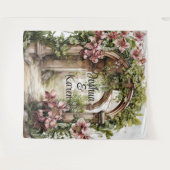 Tenture Arche de fond Mariage romantique personnalisable (Devant (Horizontal))