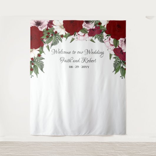 Tenture Arche Floral Aquarelle Bourguignon Fleurs Blush Ve (Devant)