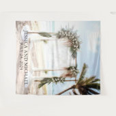 Tenture Arche florale de la plage de mariage (Devant (Horizontal))