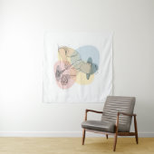 Tenture Archéologue une ligne art continu simple (En situation (horizontale))