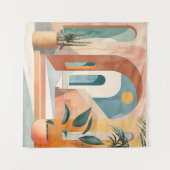 Tenture Arches du désert - Architecture Abstraite moderne (Devant (Horizontal))