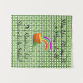 Tenture Arcs-en-ciel et shamrocks (Devant (Horizontal))