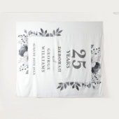 Tenture Argent 25e anniversaire Photo Booth fond (Devant (Horizontal))