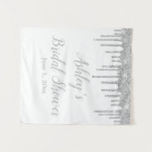 Tenture Argent et blanc Fête des mariées Argent Arrière-pl (Devant (Horizontal))