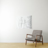 Tenture Argent et blanc Fête des mariées Argent Arrière-pl (En situation (horizontale))