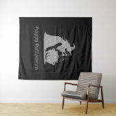 Tenture Argent Witch & Cauldron Halloween fond de photo (En situation (horizontale))