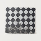 Tenture Arlequin noir et blanc (Devant (Horizontal))