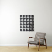 Tenture Arlequin noir et blanc (En situation)