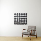 Tenture Arlequin noir et blanc (En situation (horizontale))