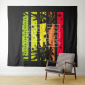 Tenture Arme Reggae Contre Le Racisme (En situation (horizontale))