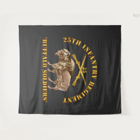 Tenture Armée - 25e Régiment d'infanterie - Soldats de Buf (Devant (Horizontal))