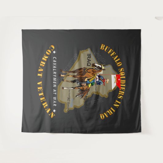 Tenture Armée - Soldats Buffalo en Irak - Cavalrymen (Devant (Horizontal))