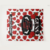 Tenture Armes à feu ou Roses Genre Révéler Rouge|Baby show (Devant (Horizontal))