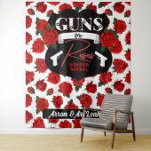 Tenture Armes à feu ou Roses Genre Révéler Rouge|Baby show (En situation)