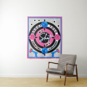 Tenture Armes ou Roses rose et bleu | Révélation de genre (En situation)