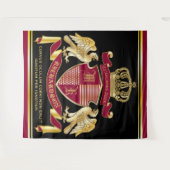 Tenture Armoiries de Monogramme Emblème de couronne d'aigl (Devant (Horizontal))