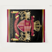 Tenture Armoiries de Monogramme Emblème de couronne de Dra (Devant (Horizontal))