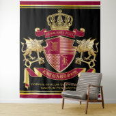 Tenture Armoiries de Monogramme Emblème de couronne de Dra (En situation)