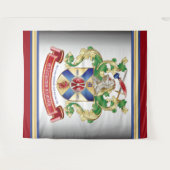 Tenture Armoiries Monogramme de dragon du Bouclier de chev (Devant (Horizontal))