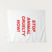 Tenture arrêter la cruauté animale maintenant (Devant (Horizontal))