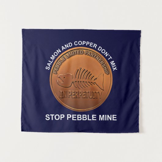 Tenture Arrêtez la mine de galets - Pebble Mine Penny (Devant (Horizontal))