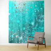 Tenture Arrière - plan à huile Turquoise de la menthe (En situation)