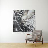 Tenture arrière - plan Abstrait noir et blanc (En situation (horizontale))