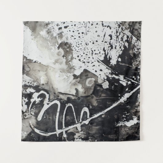 Tenture arrière - plan Abstrait noir et blanc (Devant)