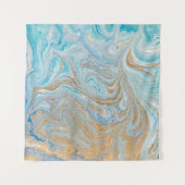 Tenture Arrière - plan acrylique en marbre, bleu avec bril (Devant (Horizontal))