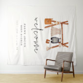 Tenture Arrière-plan Affiche de bienvenue | Baby shower de (En situation (horizontale))