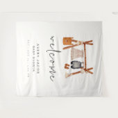 Tenture Arrière-plan Affiche de bienvenue | Baby shower de (Devant (Horizontal))