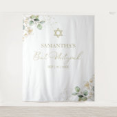 Tenture Arrière-plan bat mitzvah | Vert doré (Devant)