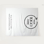 Tenture Arrière-plan blanc - Conception personnalisée du l (Devant (Horizontal))