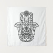 Tenture Arrière-plan blanc de design Hamsa (Devant)