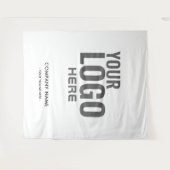 Tenture Arrière-plan blanc du logo personnalisé de l'entre (Devant (Horizontal))