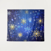 Tenture Arrière - plan Bleu XMAS avec des flocons de neige (Devant (Horizontal))