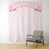 Tenture Arrière-plan Coquette Rose Bow (En situation)