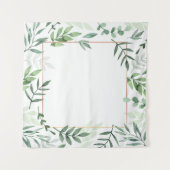 Tenture Arrière - plan d'aquarelle feuille du cadre (Devant (Horizontal))