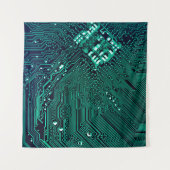 Tenture Arrière - plan de carte de circuits électroniques, (Devant (Horizontal))