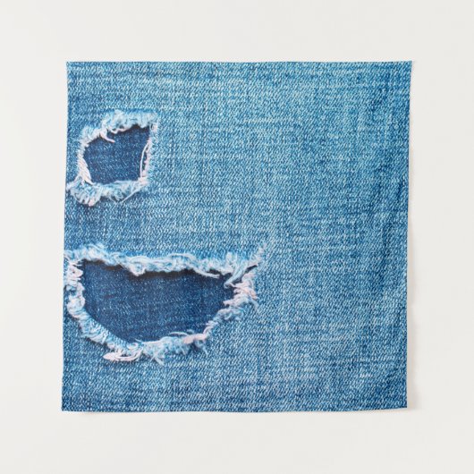 Tenture Arrière - plan de denim texturé. Trou déchiré dans (Devant)