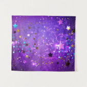 Tenture Arrière - plan de feuille violet avec étoiles (Devant (Horizontal))