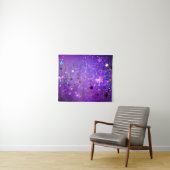 Tenture Arrière - plan de feuille violet avec étoiles (En situation (horizontale))