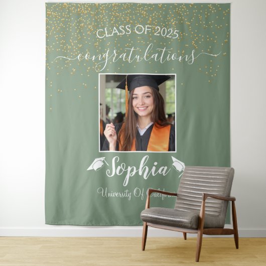 Tenture Arrière-plan de graduation de script moderne | Pho (En situation)