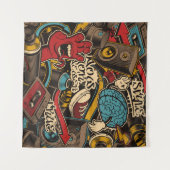 Tenture Arrière - plan de graffiti sans couture. Ppa trans (Devant (Horizontal))