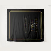 Tenture Arrière-plan de la cabine photo Mariage Black and  (Devant (Horizontal))