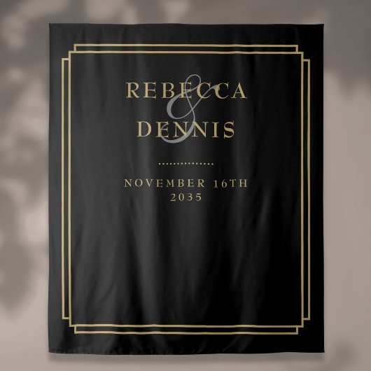 Tenture Arrière-plan de la cabine photo Mariage Black and 