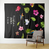 Tenture Arrière-plan de la cabine photo noire tropicale ro (En situation (horizontale))