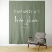 Tenture Arrière-plan de la Fête des mariées verte Sage (En situation)
